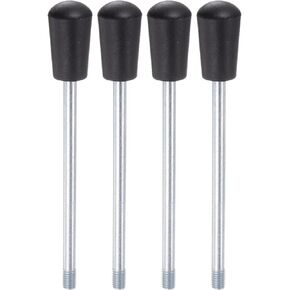 HARFINGTON 4pcs Clamping Handles M8 Thread 180mm (7") Length Chrome Plated Revolving Crank Handle Grip Handwheel Screw Stem for Lathe Machine