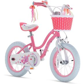 دراجة Royalbaby EZ Stargirl للأطفال، سهلة تعلم التوازن لركوب الدراجات، 12 14 16 18 بوصة توازن ودراجة دواسة، دراجة الفتيات المبتدئات للأطفال من سن 3 إلى 9 سنوات، فرامل يد وفرامل كوستر in Kuwait