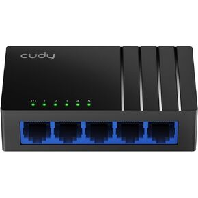 Cudy GS105D 5 Port Gigabit Ethernet Network Switch,Ethernet Splitter - Desktop, Fanless, Traffic Optimization, Plug and Play