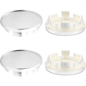 4Pcs 54.5mm(2.15inch) Wheel Center Caps for Seat/Ibiza/Exeo/Toledo Wheel Rim Replacement OEM Part 6LL601171 Hub Cap, (Silver, Out 54.5mm, Inner 51mm)
