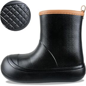 HORMAUWORD Rain Boots for Women Men Waterproof, Garden Shoes for Women, Lightweight Short Yellow Rain Boots