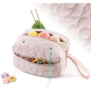 MYBAGZING Cute Crochet Bag Organizer - Yarn Storage Organizer - Yarn Bag for Crocheting - Yarn Storage - Yarn Holder for Crochet Accessories and Supplies, Crochet Hooks, Crochet Gifts