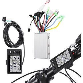 Electric Bicycle LCD Display Meter 36V‑48V Ebike Controller Waterproof LCD Display Panel Brushless Controller Kit for Electric Bicycle Scooter Modification