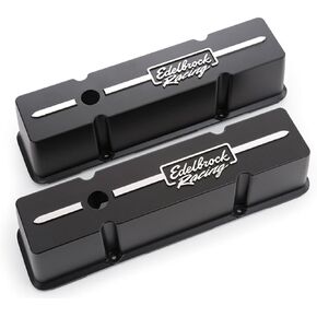 Edelbrock 41643 Valve Cover Kit (Race Series SBC Tall Black)