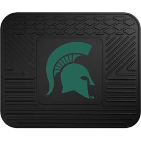 FANMATS 8918 Michigan State Spartans 2-Piece Heavy Duty Vinyl Car Mat Set, Front Row Floor Mats, All Weather Protection, Universal Fit, Deep Resevoir Design