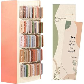 Bible Tabs for Women Men and Kids, Laminated Boho Bible Tabs, Catholic Bible Index Tabs with Big Prints
