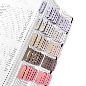 Bible Tabs, 180 Removable Adhesive Tabs, Laminated Bible Tabs for Women and Men, Bible Index Tabs, Bible Book Tabs, Bible Labels Tabs