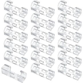 Adhesive Cable Clips, 120 Pcs Cable Management Clips, Clear Cable Organizer, Cord Holder, Wire Clips, Sticky Cable Wire Cord Clips Holder for Car Office Home Desktop Laptop PC TV Ethernet Cable