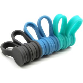 6 Pack Magnetic Twist Ties, Viaky Multicolor Magnet Keeper Bands Winder Wrap Straps Cable Clips Cord Organizer for Earphones/USB Cable/Bookmarks/Keychain/Cable Management