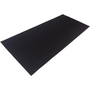 CAP Barbell Exercise Equipment Mat for Treadmill, Fitness Equipment Mat, Home Gym Floor Protection, Black, Pebble Design, 78"x36"x ¼", Square Edges