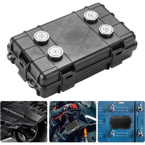JINGTAO88 Upgraded Black Magnetic Key Holder Under Car - Waterproof Magnetic Key Holder Under Vehicles - Outdoor Magnetic Key Box - Hidden Key Box Accessories