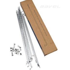 BaveL 36 قطعة 14G J Bend دراجة فولاذية (210-220 مم)، المتحدث دورة مع حلمات نحاسية، دراجة جبلية فولاذية، لعجلات MTB، Ebike، الرحلات، دراجات المدينة - استبدال / إصلاح المتحدث