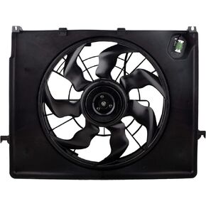 BOXI Radiator Condenser Cooling Fan Assembly Fit for Hyundai Sonata 2011 2012 2.4L / for Kia Optima 2.4L 2011-2014 Replace 253803Q170 KI3115136 622630