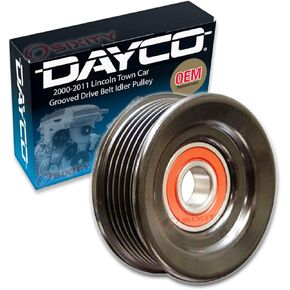 Dayco Grooved Pulley Drive Belt Idler Pulley compatible with Lincoln Town Car 2000-2011