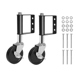 Gate Wheel 6 inch Farm Gate Wheel, 1 Pack Gate Support Wheel with 1-3/8" Thru 2-1/2" Gate Use, Chain Link Fence Metal Tub Gate Farm Gate Wheel Under Mount Farm Gate Caster to Prevent Dragging (Red)