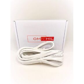 [UL Listed] OMNIHIL White 10 Feet Long AC Power Cord Compatible with Sega Dreamcast Console HKT-3020