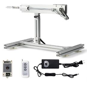 JQDML DIY Cycle الترددية المحرك الخطي DC 24V، أقصى عزم دوران 17 رطلاً، طول السكتة الدماغية 1.18 "-6"، سرعة متغيرة من 25-120 دورة في الدقيقة، منظم التحكم في السرعة، جهاز التحكم عن بعد، مجموعة الحامل. (24V150mm120rpm) in Kuwait