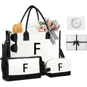 Heracantha Monogrammed Tote Bag Birthday/Mother's Day/Wedding/Bridesmaid/Anniversary/Teacher/Gifts