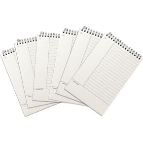 دفاتر ملاحظات Rhuyoshn الحلزونية Steno Pads Wirebound Memo Notepads، غطاء PP مقاوم للرطوبة، 5.4 بوصة × 8.5 بوصة، 6 وسادات/عبوة، 68 ورقة/وسادة (كورنيل) in Kuwait