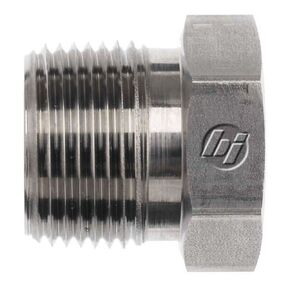 Brennan Industries 5406-12-06-B Brass Reducer Bushing Fitting, 3/4"-14 NPTF x 3/8"-18 NPTF Thread
