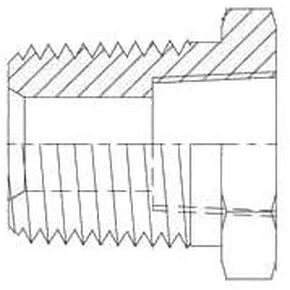Brennan Industries 5406-32-08 Steel Reducer Bushing Fitting, 2"-11-1/2 NPTF x 1/2"-14 NPTF Thread in Kuwait