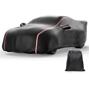 ISSYAUTO Full Car Cover Compatible with 1994-2024 Mustang GT, Shelby, Cobra, Bullitt, ECOBOOST, Windproof Car Cover All Weather Protection Water-Resistant