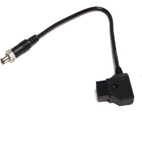 Locking 12v DC Power D-Tap Cable for Blackmagic Micro Studio Camera 4K G2 | P-Tap V Mount | AB Battery Cable | BMMSC 4k G2 | Locking Barrel Connector | 5.5mm 2.5mm 7.5mm | Cinema Rig