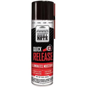 RustKote Quick Release Aerosol 12oz, Penetrating Oil. Corrosion Inhibitor. Loosens Rusted and Stuck mechanisms, loosens Rust/Metal Corrosion and Helps Release Stuck, Frozen, Rusted Metal Parts.