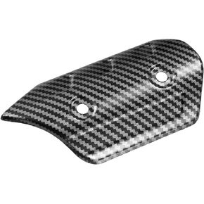 X AUTOHAUX 1 Set Universal Motorcycle ATV 4.69'' Exhaust Muffler Pipe Heat Shield Cover Guard Protector White