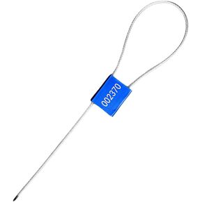 Heavy Duty Pull Tight Steel Metal Security Seals Numbered Tags Alumium Alloy Tamper Proof Shipping Self-Locking Disposable Padlock (Navy Blue, 50pcs)