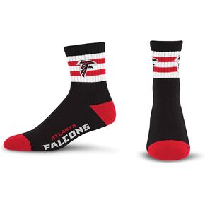 For Bare Feet NFL 5 Stripe Logo Quarter Sock