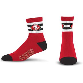 من أجل Bare Feet NFL 5 Stripe Logo Quarter Sock