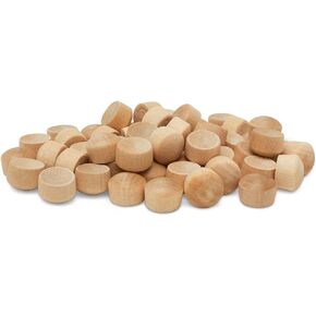 Wood Screw Covers 1 inch Maple Round-Head Screw Hole Plugs - Pack of 100 by Woodpeckers