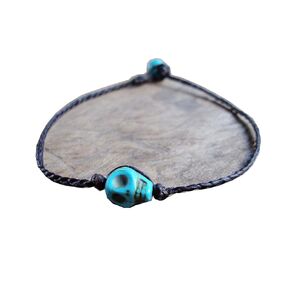 Skull anklets,turquoise anklets,stone anklets,fashion anklets,men and women