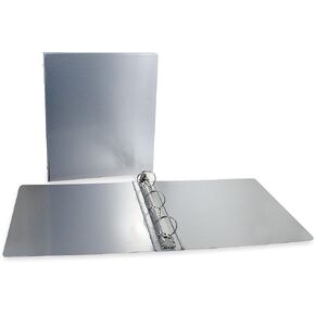 Saunders Recycled Aluminum Ring Binder, 1-Inches Spine, Letter Size, 8.5 x 12-Inches, 1 Binder (00603) Aluminum, Grey 603