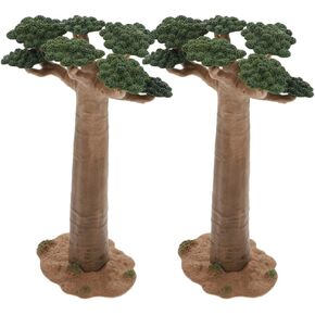 VOSAREA 2pcs Model Tree Mini Baobab Tree Train Scenery Architecture Trees Fake Trees Miniature Artificial Tree Fake Plants for DIY Crafts Supplies Zen Garden Sand Table