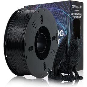VOXELAB Carbon Fiber ASA Filament 1.75mm,UV/Rain/Heat Resistant Tough 3D Printer Filament, ASA CF Great for Printing Outdoor Functional Mechanical Parts, 1kg Spool (2.2lbs), Carbon Fiber Black in Saudi Arabia