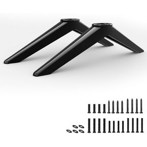 Dinghosen 43 Inch TV Stand for Samsung TV Legs, for UN43NU6900F UN43NU6950FXZA 43" Class 4K (2160p) Ultra HD Smart LED TV, for Samsung TV Stand Legs, with Screws, Black