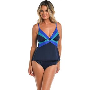 24th & Ocean Women's Over The Shoulder Tankini Swimsuit Top