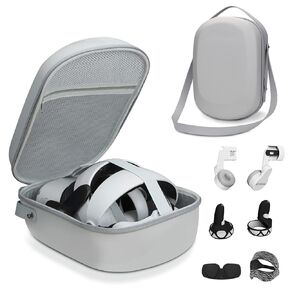 RCGEEK HiBloks Carrying Case for Meta Quest 3 Accessories, Hard Travel Case for Oculus Quest 3 All-in-One VR Headset and Controllers, Quest 3 Backpack Portable Storage Bag