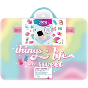 3C4G: Life is Sweet Lap Desk & Sticker Set - Customize with Scrawberry Scented Stickers, Portable Pillow Desk for Kids, Versatile Media Slot, Ages 6+