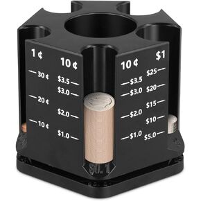 Coin Counter Coin Sorter, Plastic Coin Machine and Pencil Holder 2-in-1 Change Jars for Adults Kids Coin Bank Coin Storage Collection Case for Office Home
