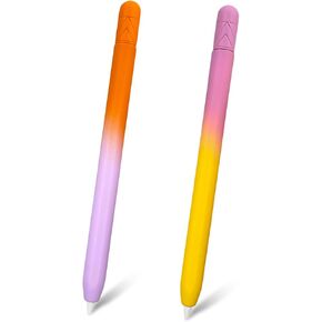 غطاء حافظة من السيليكون المضاد للانزلاق بلون متدرج من REEYEAR يناسب إصدار Apple Pencil USB-C، غلاف حماية iPencil، يجعل قلم الرصاص الخاص بك مذهلاً ومميزًا، عبوتان in Kuwait
