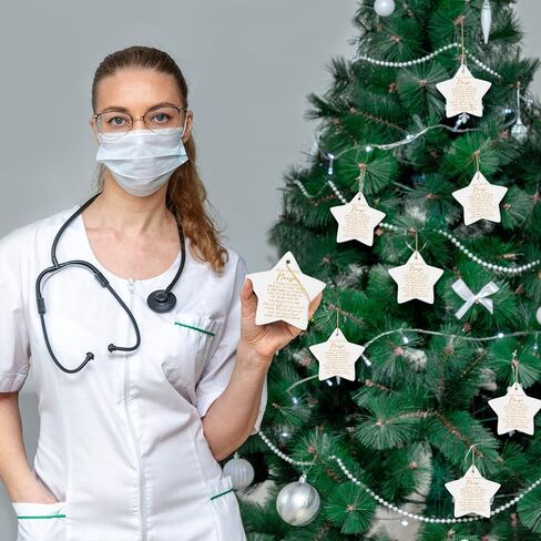 Cunhill Nurse Appreciation Gifts Bulk Nurse Gifts for Women Thank You Best Nurse Ceramic Sign Nurse Day Ornaments Gifts with Flannel Bags Appreciation Present for Nusing Graduation(8 Pcs, Star) in Kuwait