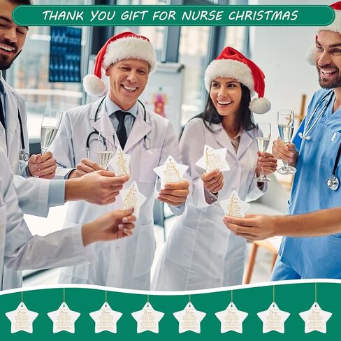 Cunhill Nurse Appreciation Gifts Bulk Nurse Gifts for Women Thank You Best Nurse Ceramic Sign Nurse Day Ornaments Gifts with Flannel Bags Appreciation Present for Nusing Graduation(8 Pcs, Star) in Kuwait
