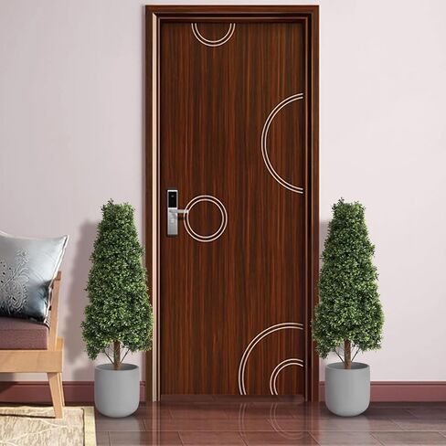 Damomo 3ft Topiary Trees Artificial Topiaries Boxwood Trees Outdoor Faux Shrub 2 Packs with Black Pot, Fake Bushes Potted Green Plants Decorative Indoor Porch or Garden（35inch） in Saudi Arabia
