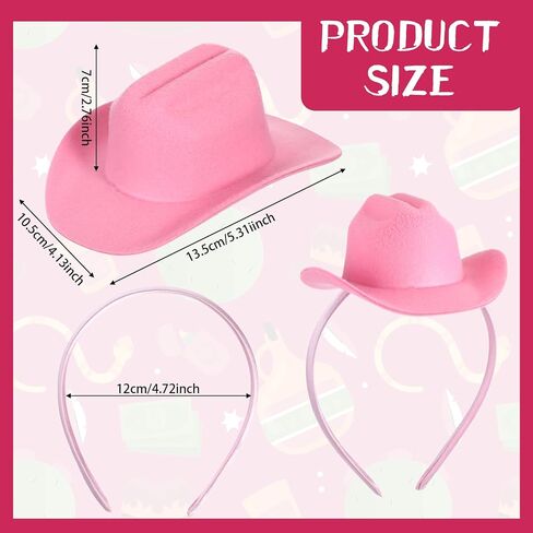 Cowboy Hat Headband Mini Cowgirl Hat Headband Cowgirl Hat Women's Costume Headwear for Women Masquerade Party in Saudi Arabia