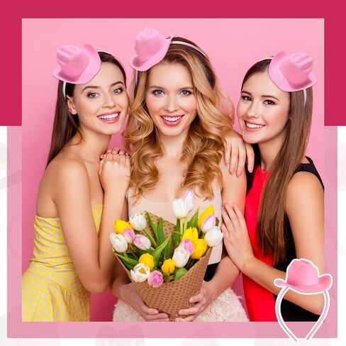 Cowboy Hat Headband Mini Cowgirl Hat Headband Cowgirl Hat Women's Costume Headwear for Women Masquerade Party in Saudi Arabia