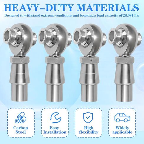 YIFUOK 3/4" Heim Joint Rod End Kit,Left and Right Hand Thread Heim Joint,2 Link 750"Chromoly Joints Panhard Rod End Kit (3/4 inch-2Set) in Saudi Arabia