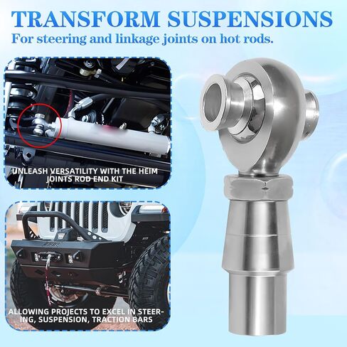 YIFUOK 3/4" Heim Joint Rod End Kit,Left and Right Hand Thread Heim Joint,2 Link 750"Chromoly Joints Panhard Rod End Kit (3/4 inch-2Set) in Saudi Arabia